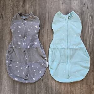 Happiest Baby Sleepea Newborn S 0-2m Swaddle Sleepsack Lot Bundle of 2 Baby